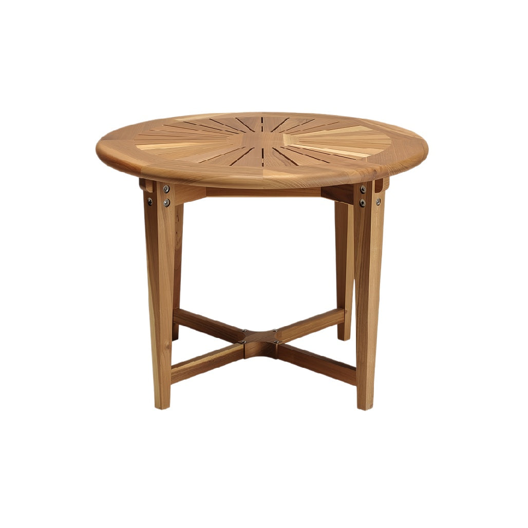**Houten Ronde Tafel met Ventilatieroosters**