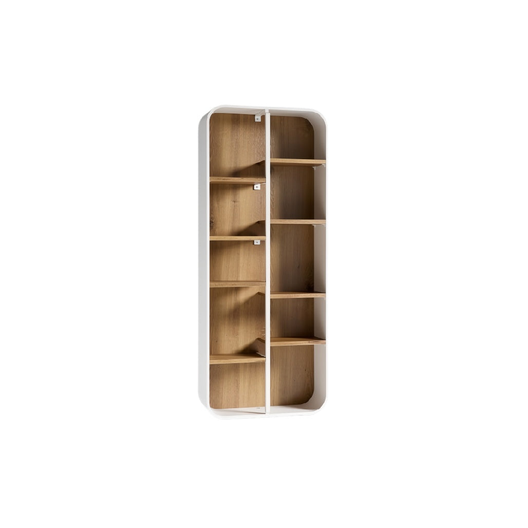 **Technische titel in het Nederlands: Moderne boekenkast met open schappen en minimalistisch ontwerp**