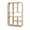 **Technische titel in het Nederlands:** Modern houten boekenrek met open vakken.